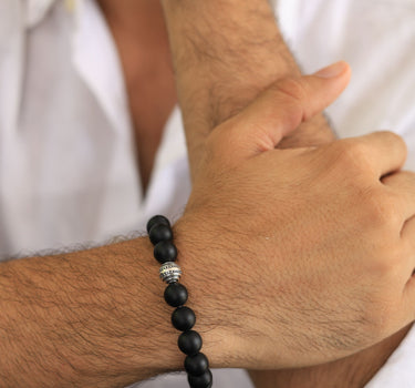 Natural Black Onyx Bracelet For for Protection & Self-Control