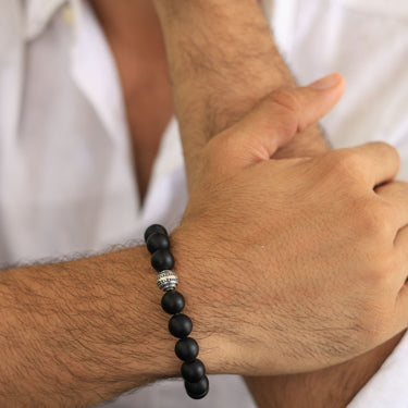 Rustic Matt Onyx Bracelet