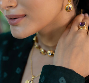 Light of Insight Amethyst Hoops