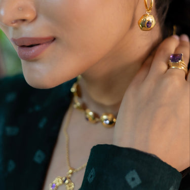 Light of Insight Amethyst Hoops