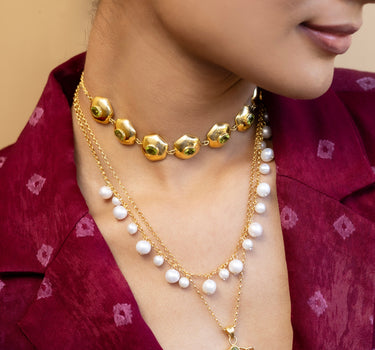 Golden Harmony Peridot Choker Necklace