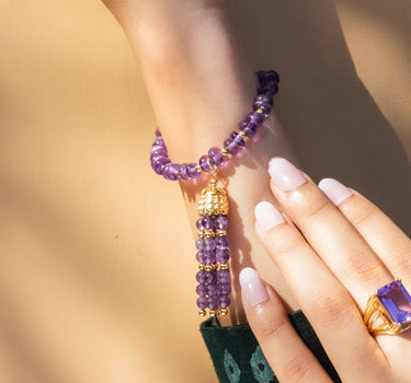 Amethyst Tassel Bracelet