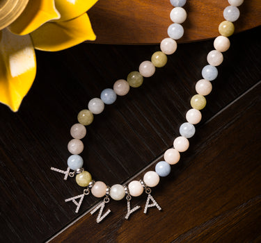 Aqua Inscription Necklace