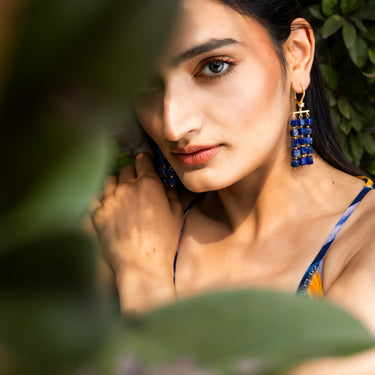 LAPIS LAZULI CASCADE EARRINGS