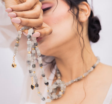 Rutile Radiance Lariat Necklace