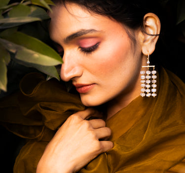 RAINBOW MOONSTONE CASCADE EARRINGS