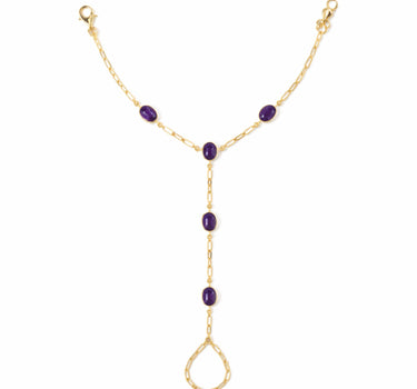 Amethyst Hand Chain Bracelet