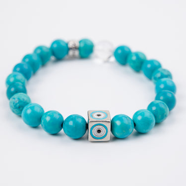 DECEMBER-TURQUOISE WITH EVIL EYE CHARM
