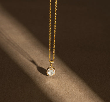 March- Aquamarine Birthstone Pendant Necklace