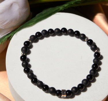 Protection & Strength: Onyx and Tourmaline Bracelet