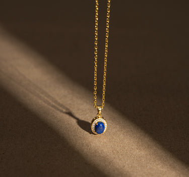September- Lapis Lazuli Birthstone Pendant Necklace