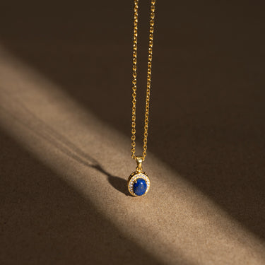 September- Lapis Lazuli Birthstone Pendant Necklace