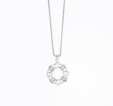 Clear Quartz Medallion Necklace