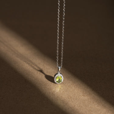 August- Peridot Birthstone Pendant Necklace