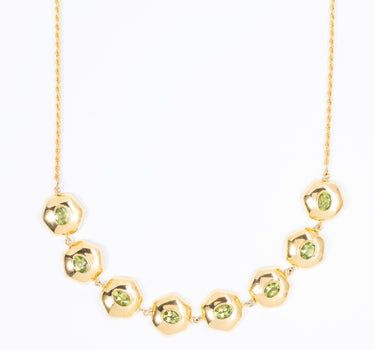 Golden Harmony Peridot Choker Necklace