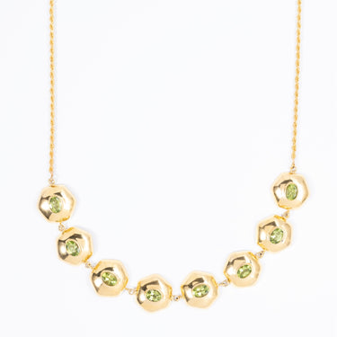 Golden Harmony Peridot Choker Necklace