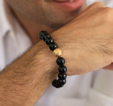 Natural Black Agate Bracelet for Protection