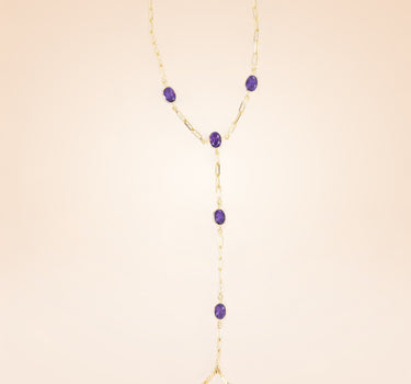 Amethyst Hand Chain Bracelet