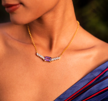 Amethyst Marquis Cascade Necklace