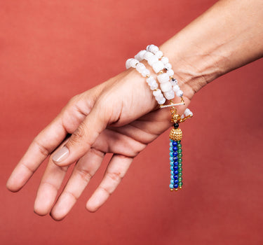 Moonstone Tassel 3 Line Bracelet