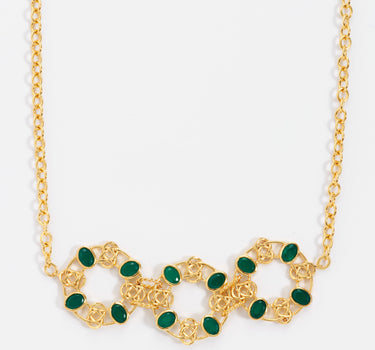 Golden Links Medallion Choker Necklace