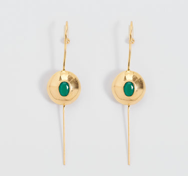 Circle of Growth- Green Onyx Earcuff