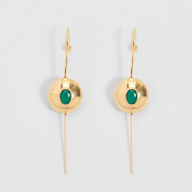 Circle of Growth- Green Onyx Earcuff
