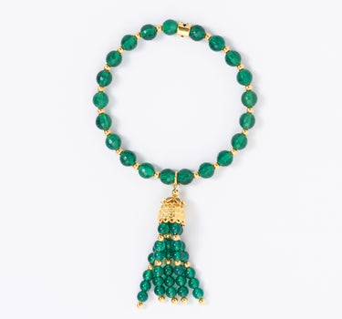 Green Onyx Tassel Bracelet