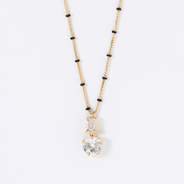 White Topaz & Clear Quartz Mangalsutra Necklace