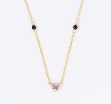 Amethyst Heart Mangalsutra Necklace