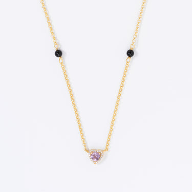 Amethyst Heart Mangalsutra Necklace