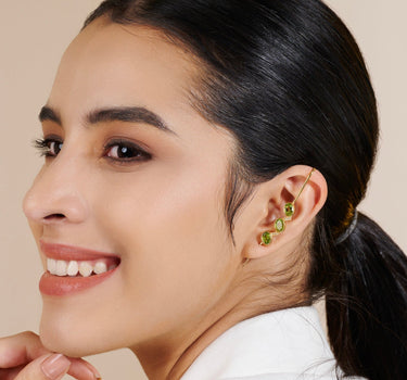Peridot Trinity Earcuff