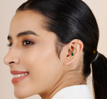 Green Onyx Volt Earcuff
