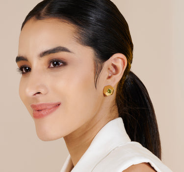 Infinite Light Peridot Stud Earrings