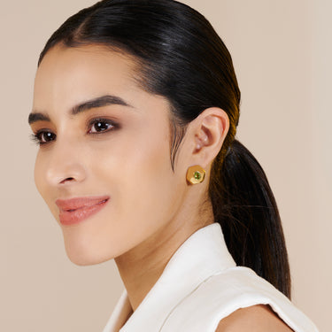 Infinite Light Peridot Stud Earrings