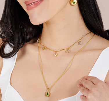 August- Peridot Birthstone Pendant Necklace