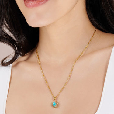 December- Turquoise Birthstone Pendant Necklace