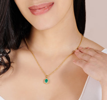 May- Green Onyx Birthstone Pendant Necklace