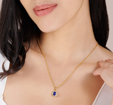 September- Lapis Lazuli Birthstone Pendant Necklace