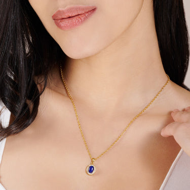 September- Lapis Lazuli Birthstone Pendant Necklace