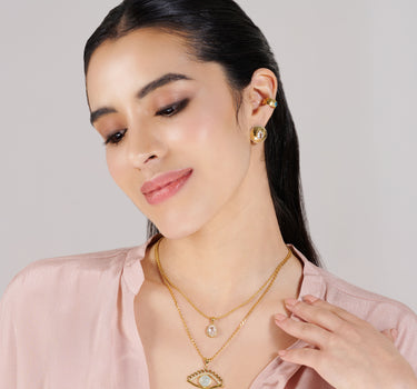 Cosmic Eye Aqua Necklace