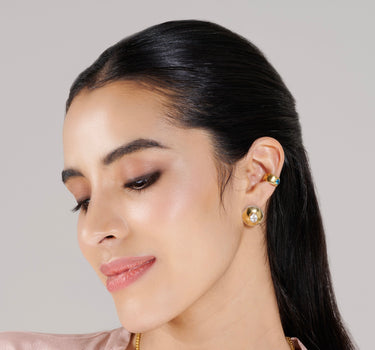 Aura Light Clear Quartz Stud Earrings