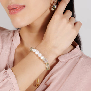 Green Amethyst Pearl Bracelet