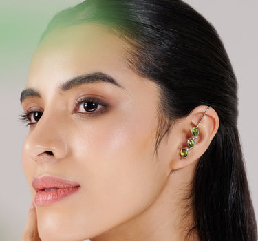 Peridot Trinity Earcuff