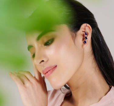 Amethyst Trinity Earcuff