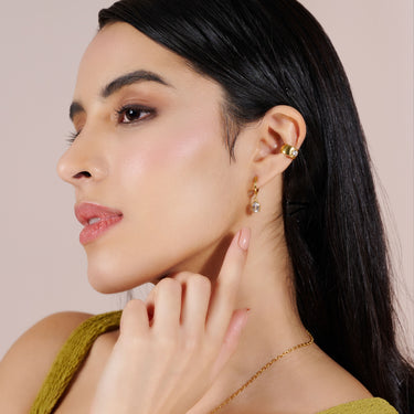 Luna Drop Earrings – Clear Quartz