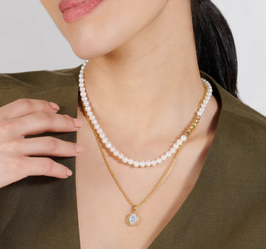 October- Opal Birthstone Pendant Necklace