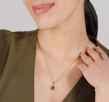 February- Amethyst Birthstone Pendant Necklace