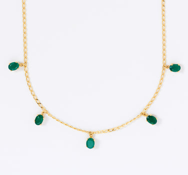 Flowing Vitality Green Onyx Necklace