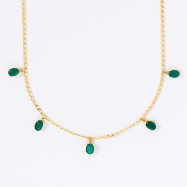 Flowing Vitality Green Onyx Necklace